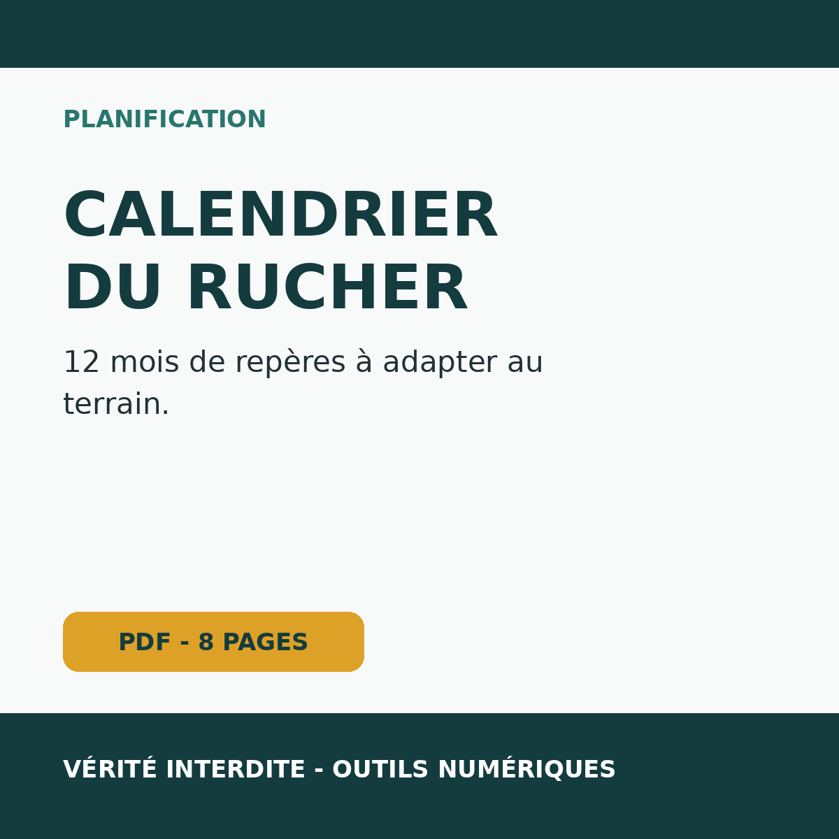 Calendrier annuel du rucher